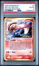 2006 POKEMON EX DRAGON FRONTIERS #5 MILOTIC-REVERSE FOIL PSA 4 - Image 2
