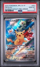 2022 POKEMON JPN SV PROMO SCARLET & VIOLET PRE-ORDER #001 PIKACHU PSA 10 - Image 2