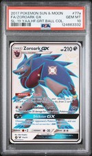 2017 POKEMON SUN & MOON SHINING LEGENDS #77A FULL ART/ZOROARK GX PSA 10 - Image 2