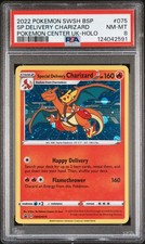 2022 POKEMON SWSH BLACK STAR PROMO #075 SPECIAL DELIVERY CHARIZARD-HOLO PSA 8 - Image 2