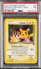 2000 POKEMON PROMO BLACK STAR #24 BIRTHDAY PIKACHU-HOLO PSA 7 - Image 2