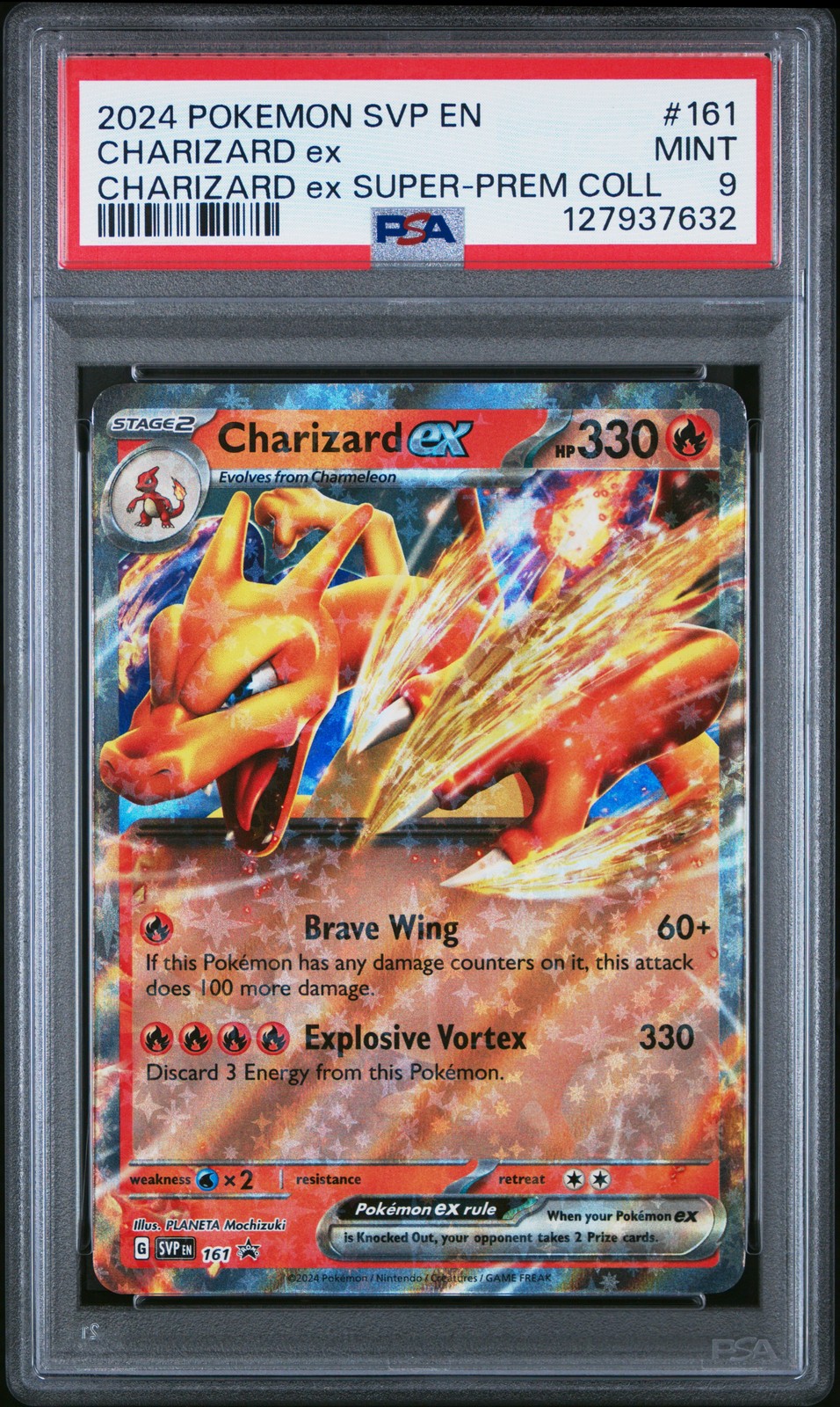 2024 POKEMON SVP EN-SV BLACK STAR PROMO #161 CHARIZARD EX PSA 9 - Image 1