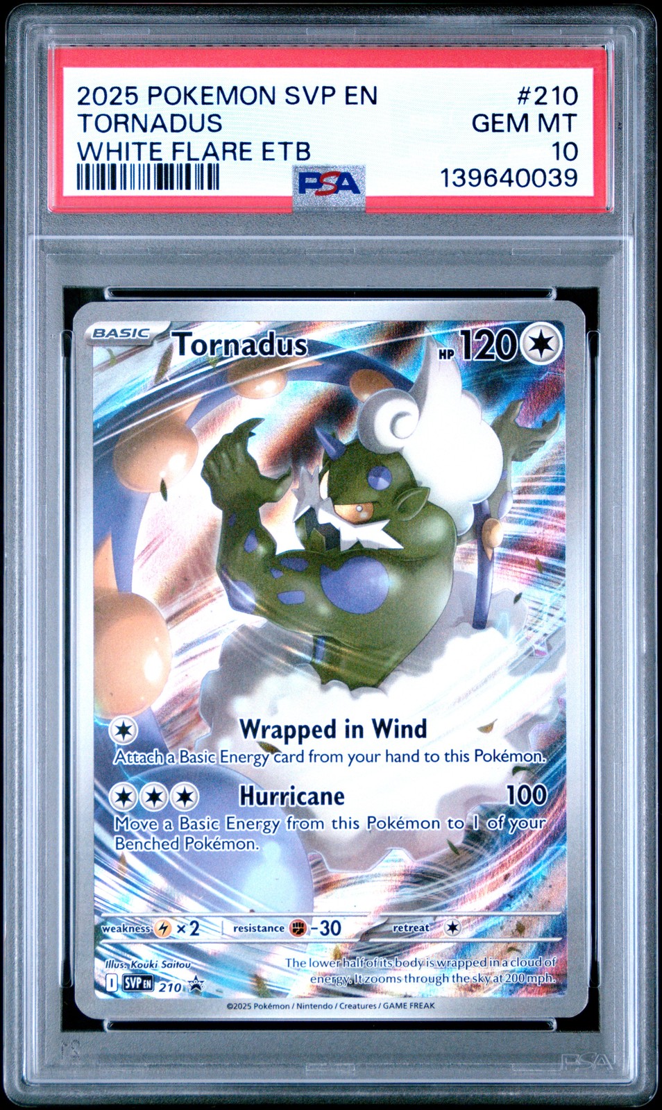 2025 POKEMON SVP EN-SV BLACK STAR PROMO #210 TORNADUS PSA 10 - Image 1