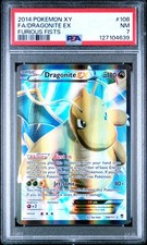 2014 POKEMON XY FURIOUS FISTS #108 FULL ART/DRAGONITE EX PSA 7 - Image 2
