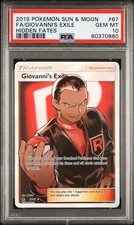 2019 POKEMON SUN & MOON HIDDEN FATES #67 FULL ART/GIOVANNI'S EXILE PSA 10 - Image 2