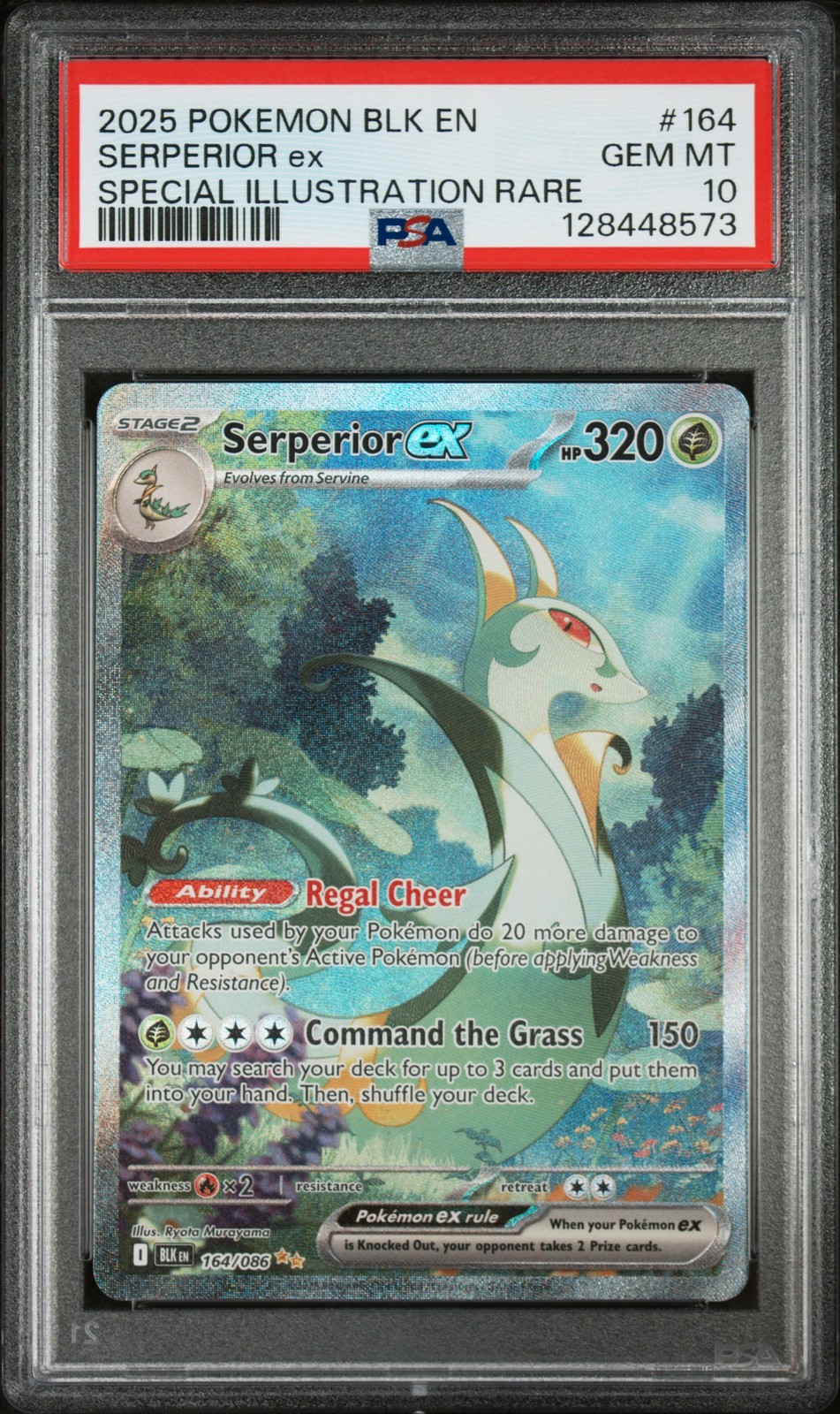 2025 POKEMON BLK EN-BLACK BOLT SPECIAL ILLUSTRATION RARE SERPERIOR EX PSA 10 - Image 1