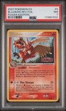 2007 POKEMON EX POWER KEEPERS #5 BLAZIKEN-REVERSE FOIL PSA 7 - Image 2