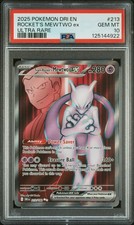 2025 POKEMON DRI EN-DESTINED RIVALS ULTRA RARE TEAM ROCKET'S MEWTWO EX PSA 10 - Image 2