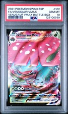 2021 POKEMON SWSH BLACK STAR PROMO #102 FULL ART/VENUSAUR VMAX PSA 10 - Image 2