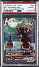 2021 POKEMON SWORD & SHIELD EVOLVING SKIES SECRET FULL ART/UMBREON VMAX PSA 10 - Image 2