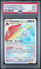 2022 POKEMON SWORD & SHIELD SILVER TEMPEST FULL ART/REGIDRAGO VSTAR PSA 9 OC - Image 2