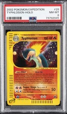 2002 POKEMON EXPEDITION #28 TYPHLOSION-HOLO PSA 8 - Image 2