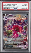 2021 POKEMON SWORD & SHIELD FUSION STRIKE SECRET FULL ART/GENGAR VMAX PSA 10 - Image 2