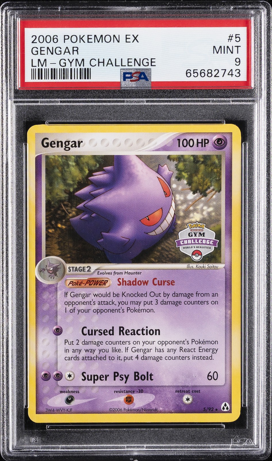 2006 POKEMON EX LEGEND MAKER GYM CHALLENGE #5 GENGAR PSA 9 - Image 1