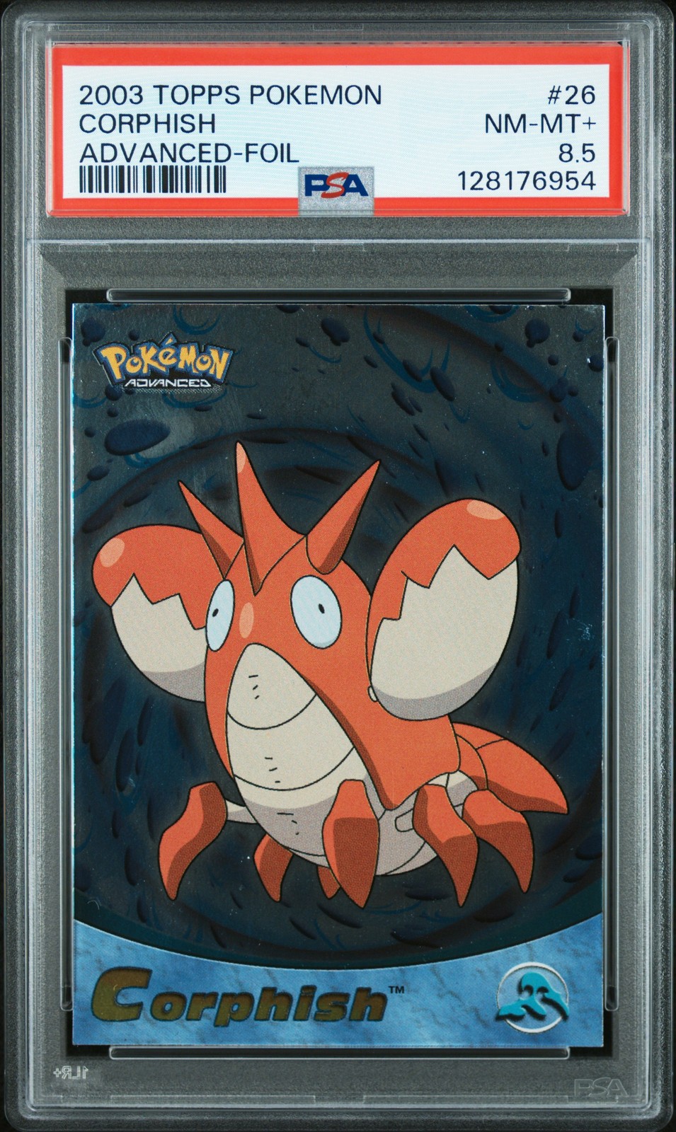 2003 TOPPS POKEMON ADVANCED FOIL #26 CORPHISH PSA 8.5 - Image 1