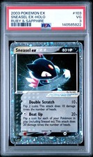2003 POKEMON EX RUBY & SAPPHIRE #103 SNEASEL EX-HOLO PSA 3 - Image 2