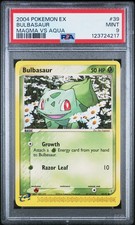 2004 POKEMON EX TEAM MAGMA VS TEAM AQUA #39 BULBASAUR PSA 9 - Image 2