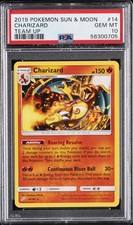 2019 POKEMON SUN & MOON TEAM UP #14 CHARIZARD PSA 10 - Image 2