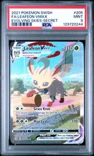 2021 POKEMON SWORD & SHIELD EVOLVING SKIES SECRET FULL ART/LEAFEON VMAX PSA 9 - Image 2