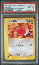 2001 POKEMON JPN EXPEDITION 1ST ED #027 SPEAROW PSA 10 - Image 2
