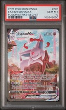 2021 POKEMON SWORD & SHIELD FUSION STRIKE SECRET FULL ART/ESPEON VMAX PSA 10 - Image 2