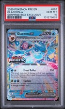 2025 POKEMON PRE EN-PRISMATIC EVOLUTIONS #026 GLACEON EX PSA 10 - Image 2