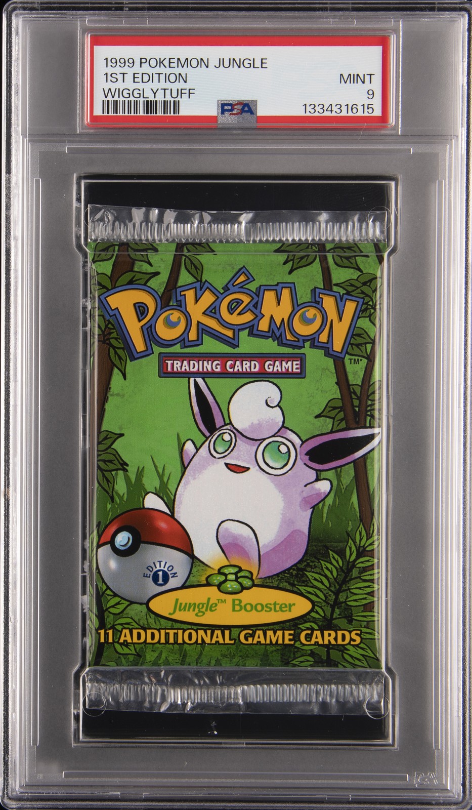 1999 POKEMON JUNGLE PACK 1ST ED-WIGGLYTUFF FOIL PSA 9 - Image 1