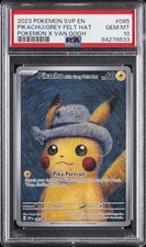 2023 POKEMON SVP EN-SV BLACK STAR PROMO #085 PIKACHU WITH GREY FELT HAT PSA 10 - Image 2