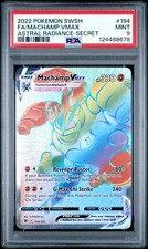 2022 POKEMON SWORD & SHIELD ASTRAL RADIANCE SECRET FULL ART/MACHAMP VMAX PSA 9 - Image 2