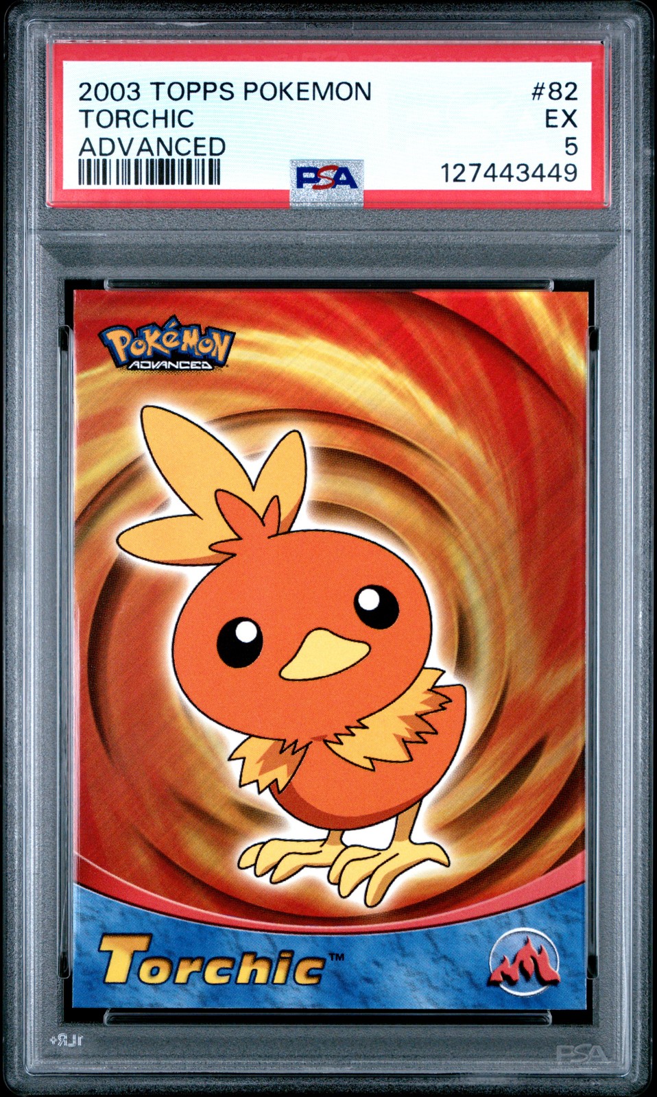 2003 TOPPS POKEMON ADVANCED #82 TORCHIC PSA 5