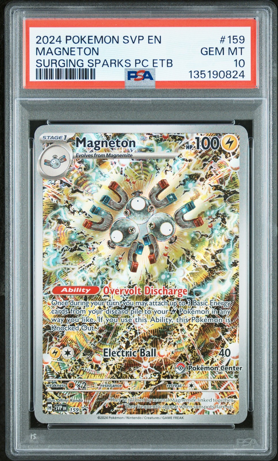 2024 POKEMON SVP EN-SV BLACK STAR PROMO #159 MAGNETON PSA 10