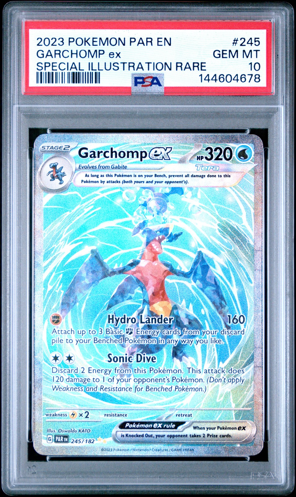 2023 POKEMON PAR EN-PARADOX RIFT SPECIAL ILLUSTRATION RARE GARCHOMP EX PSA 10