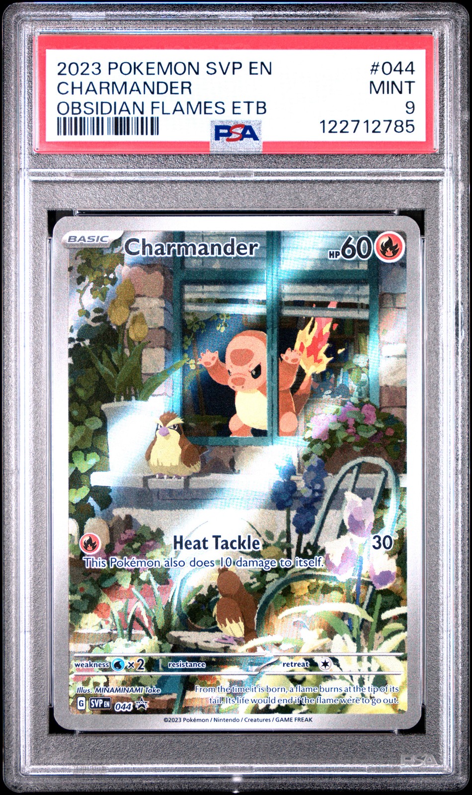 2023 POKEMON SVP EN-SV BLACK STAR PROMO #044 CHARMANDER PSA 9