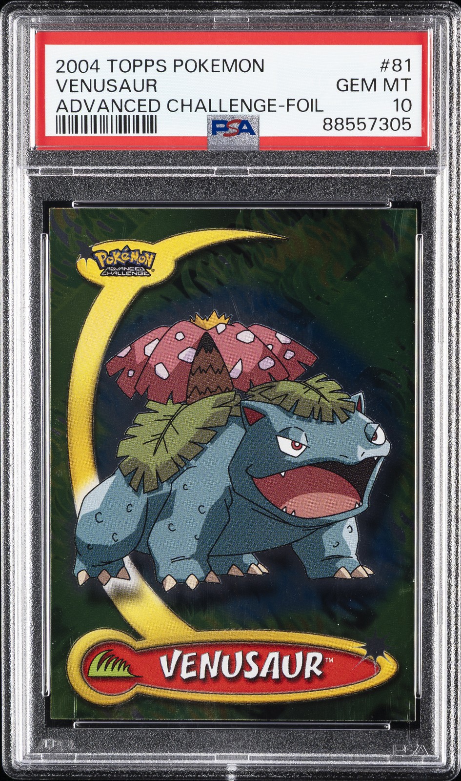 2004 TOPPS POKEMON ADVANCED CHALLENGE FOIL #81 VENUSAUR PSA 10