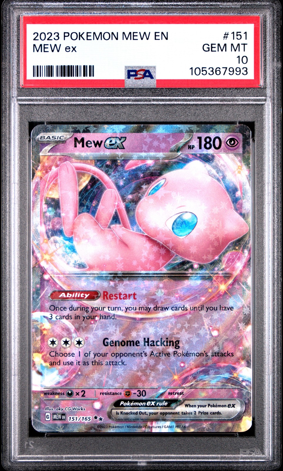 2023 POKEMON MEW EN-151 #151 MEW EX PSA 10