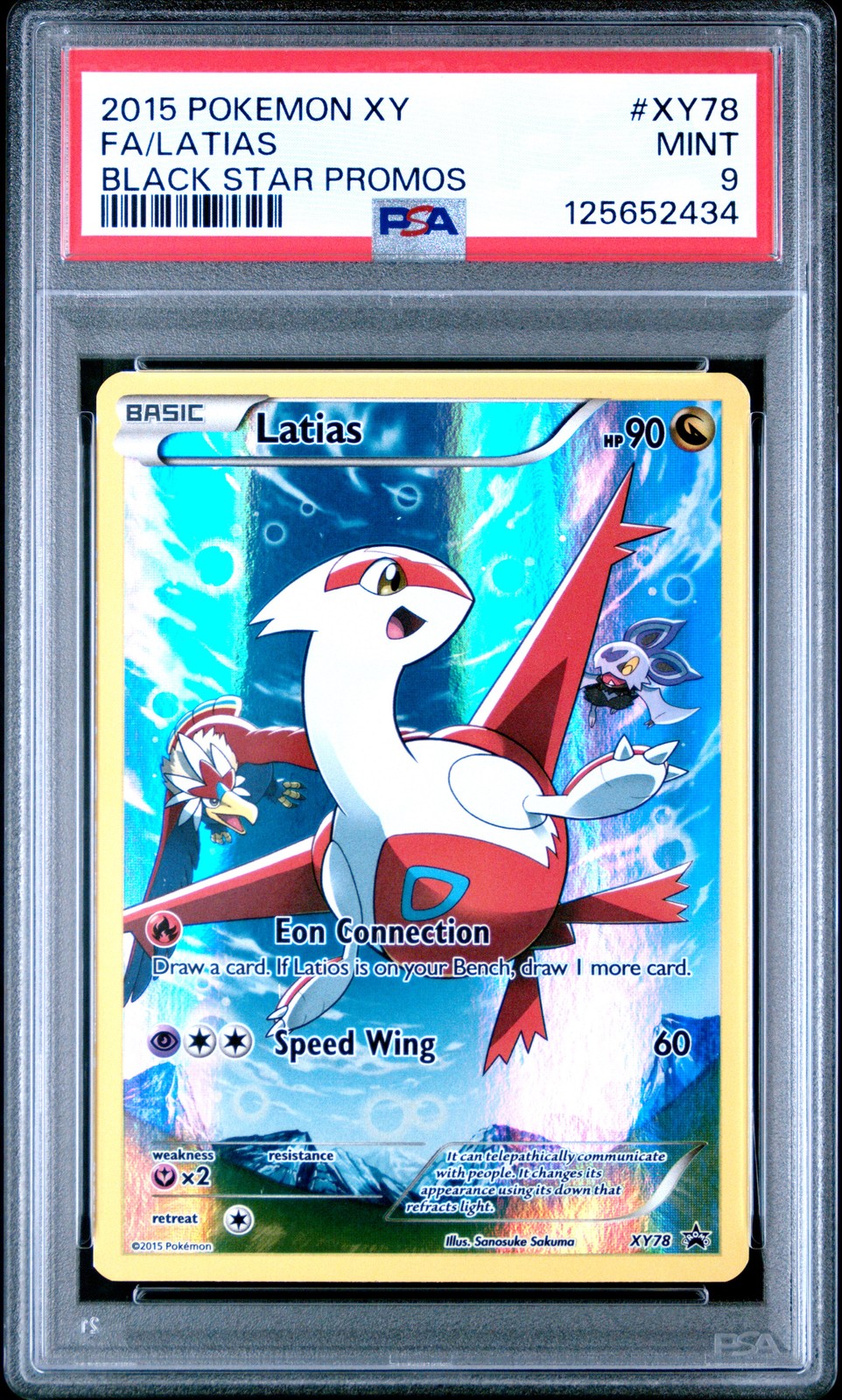 2015 POKEMON XY BLACK STAR PROMOS #XY78 FULL ART/LATIAS PSA 9