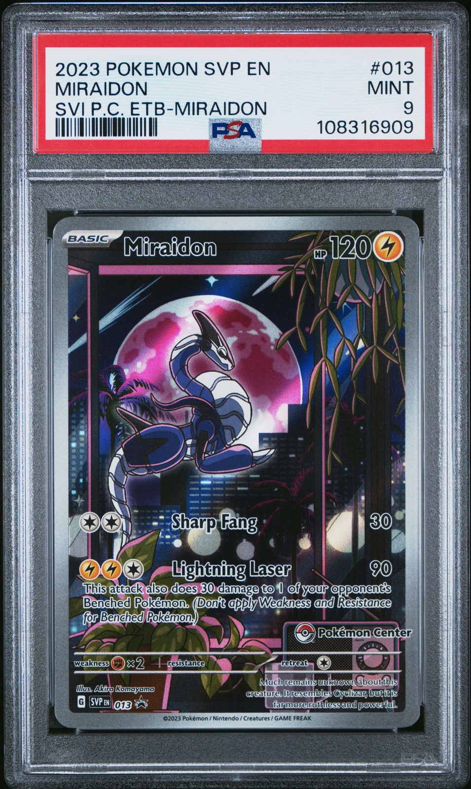 2023 POKEMON SVP EN-SV BLACK STAR PROMO #013 MIRAIDON PSA 9