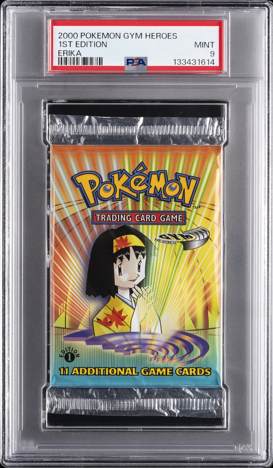 2000 POKEMON GYM HEROES PACK 1ST ED-ERIKA FOIL PSA 9