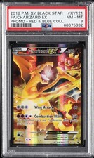 2016 POKEMON XY BLACK STAR PROMO RED & BLUE COLL FULL ART/CHARIZARD EX PSA 8 - Image 2