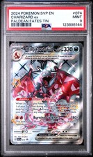 2024 POKEMON SVP EN-SV BLACK STAR PROMO PALDEAN FATES TIN CHARIZARD EX PSA 9 - Image 2