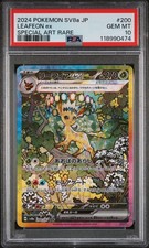 2024 POKEMON JPN SV8A-TERASTAL FEST EX SPECIAL ART RARE #200 LEAFEON EX PSA 10 - Image 2