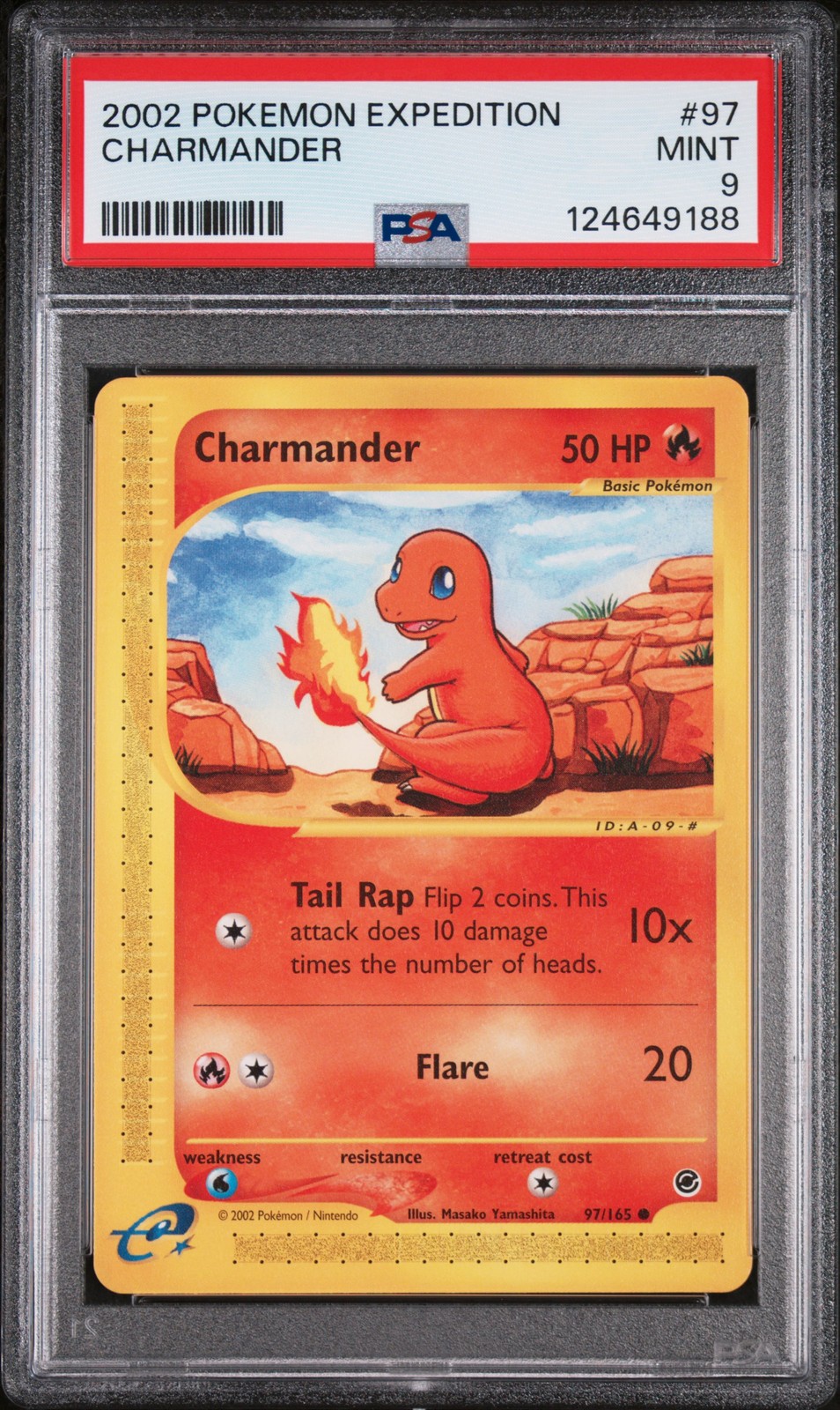 2002 POKEMON EXPEDITION #97 CHARMANDER PSA 9 - Image 1