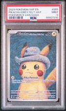 2023 POKEMON SVP EN-SV BLACK STAR PROMO #085 PIKACHU WITH GREY FELT HAT PSA 9 - Image 2