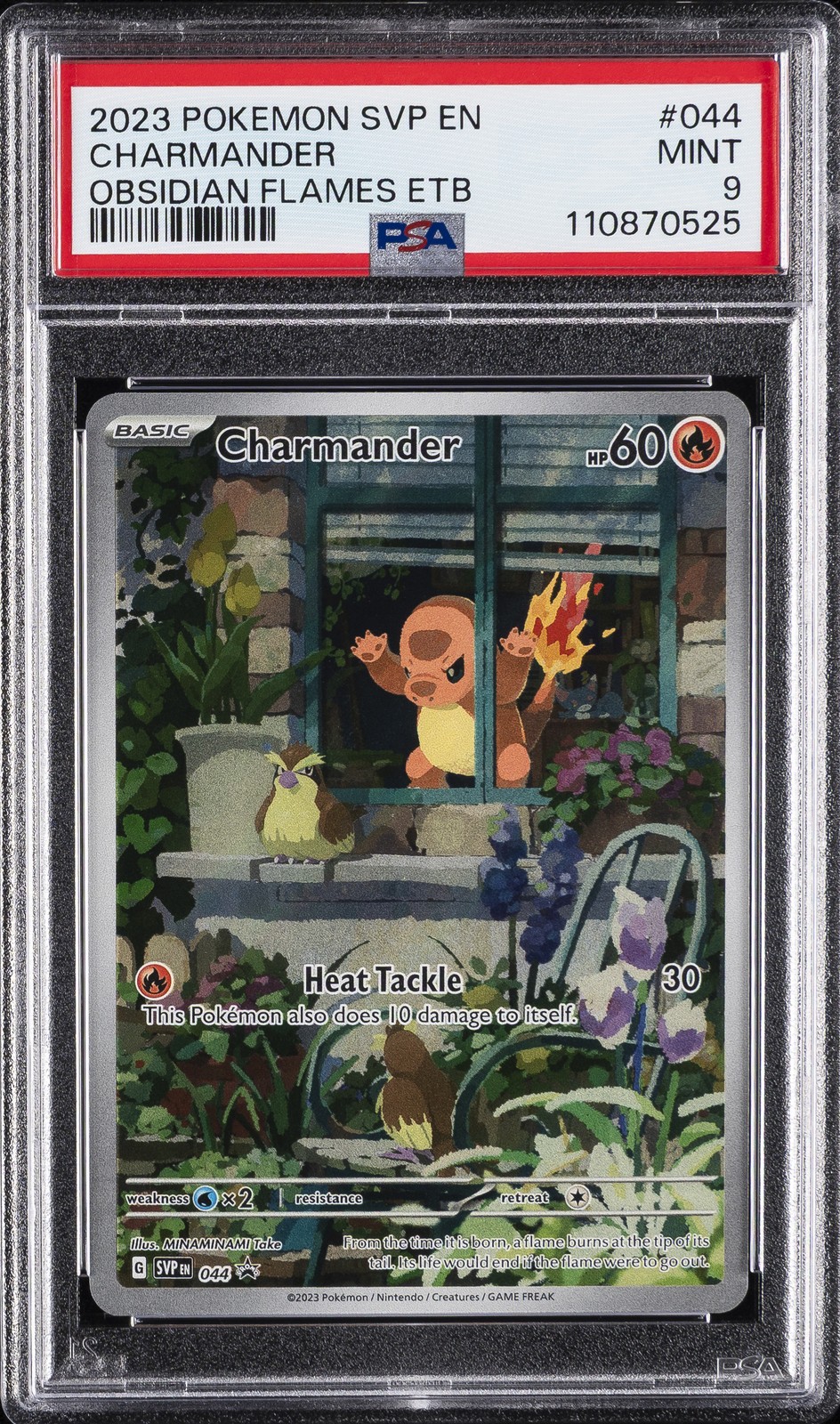 2023 POKEMON SVP EN-SV BLACK STAR PROMO #044 CHARMANDER PSA 9