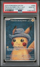 2023 POKEMON SVP EN-SV BLACK STAR PROMO #085 PIKACHU WITH GREY FELT HAT PSA 10 - Image 2