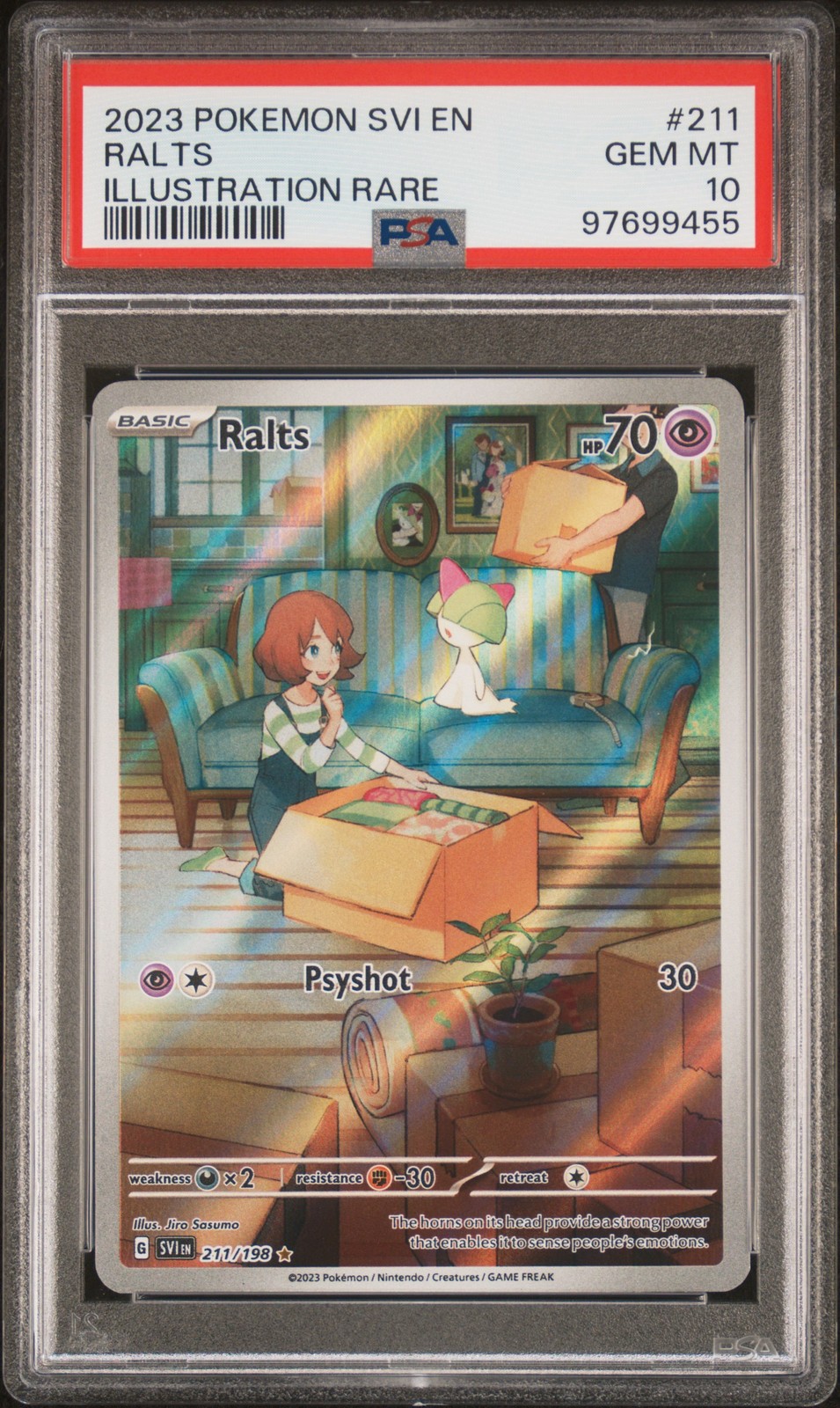 2023 POKEMON SVI EN-SCARLET & VIOLET ILLUSTRATION RARE #211 RALTS PSA 10