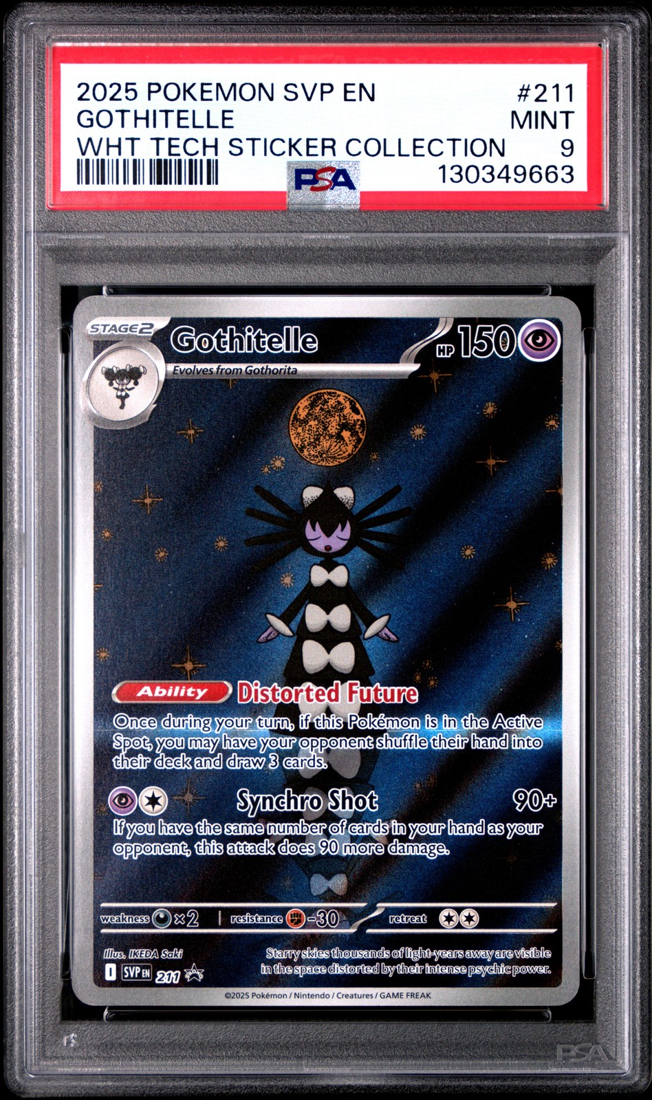 2025 POKEMON SVP EN-SV BLACK STAR PROMO #211 GOTHITELLE PSA 9
