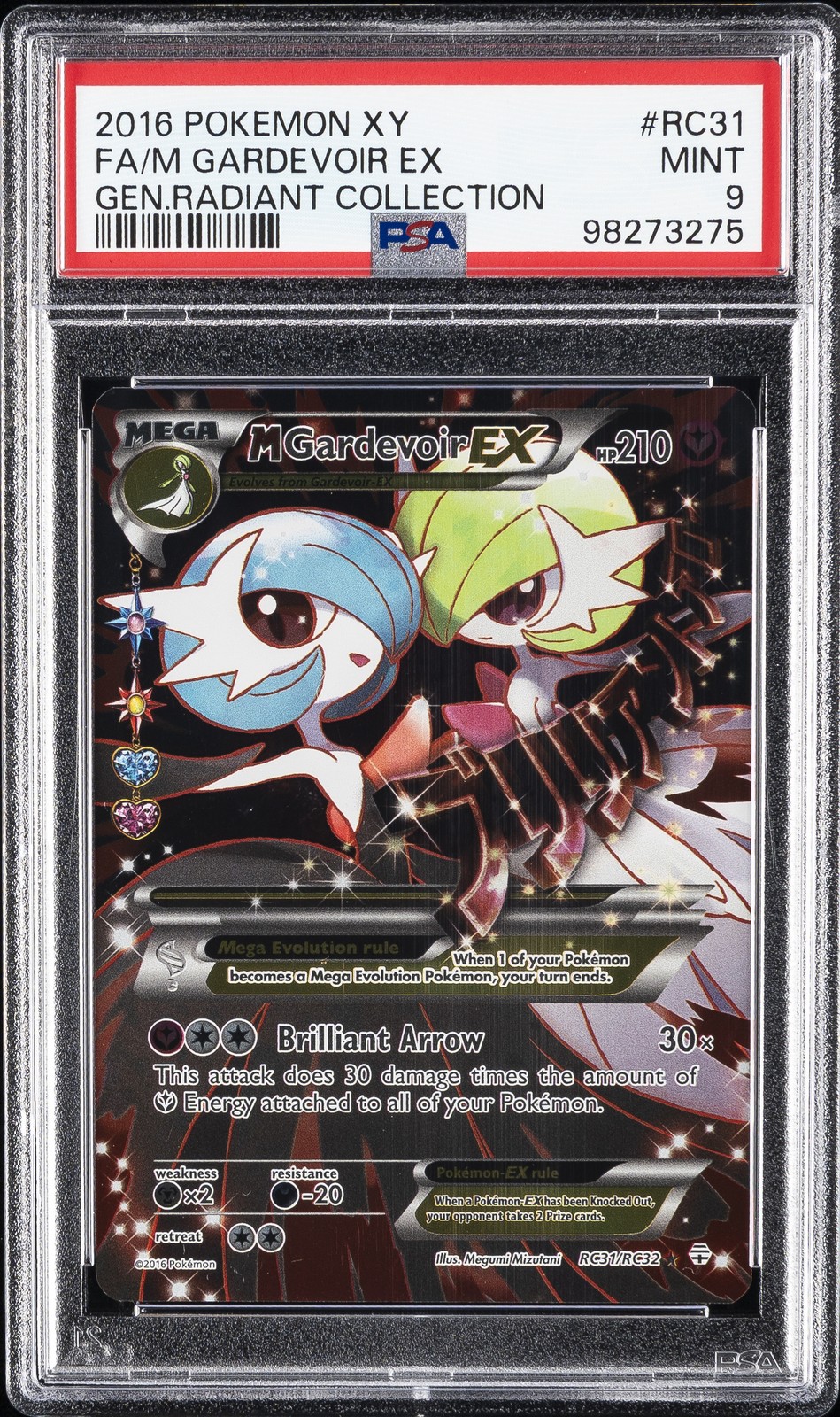 2016 POKEMON XY GENERATIONS RADIANT COLL #RC31 FULL ART/M GARDEVOIR EX PSA 9