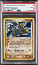 2005 POKEMON EX DELTA SPECIES GOLD STAR #111 GROUDON-HOLO PSA 6 - Image 2