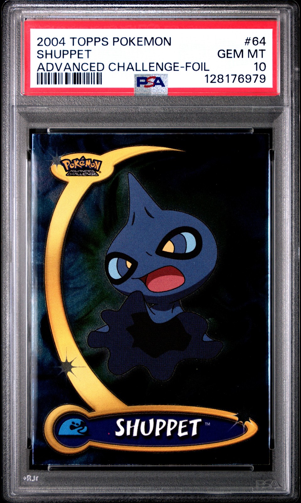 2004 TOPPS POKEMON ADVANCED CHALLENGE FOIL #64 SHUPPET PSA 10 - Image 1